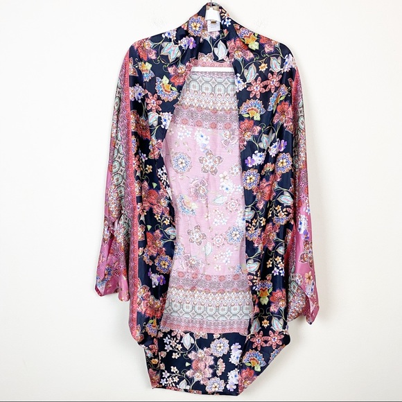 Kachel X Anthropologie Floral Paisley Silk Kimono - Picture 2 of 8